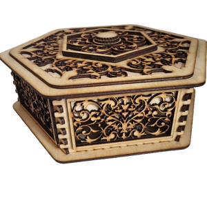 Lézervágott fa doboz - otthon & életmód - dekoráció - asztal és polc dekoráció - díszdoboz - Meska.hu