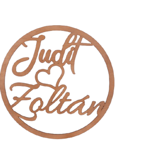 Esküvői háttér dekoráció � gravírozott nevek, monogram - esküvő - dekoráció - helyszíni dekor - Meska.hu