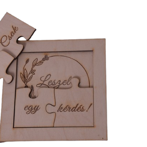 Gravírozott tanu felkérő puzzle - esküvő - meghívó & kártya - tanú felkérő - Meska.hu