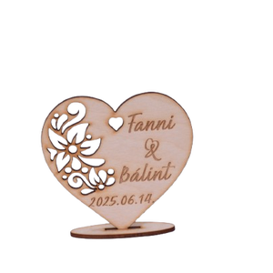 Gravírozott esküvői köszönőajándék � szív, Esküvő, Emlék & Ajándék, Köszönőajándék, Gravírozás, pirográfia, MESKA