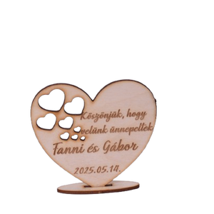 Gravírozott esküvői köszönőajándék � szív, Esküvő, Emlék & Ajándék, Köszönőajándék, Gravírozás, pirográfia, MESKA
