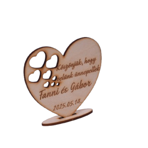 Gravírozott esküvői köszönőajándék � szív - esküvő - emlék & ajándék - köszönőajándék - Meska.hu