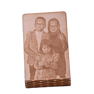 Gravírozott fotó hajlított lábbal, Otthon & Életmód, Dekoráció, Kép & Falikép, Fából készült kép, Gravírozás, pirográfia, MESKA