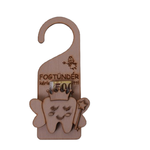 Gravírozott fogtündér kilincstábla - otthon & életmód - dekoráció - ajtó- és ablak dekoráció - ajtókilincs tábla - Meska.hu