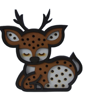  Gravírozott gyerek lámpa � Őzike, Baba - mama, Babaszoba dekoráció, Éjszakai fény, Gravírozás, pirográfia, MESKA