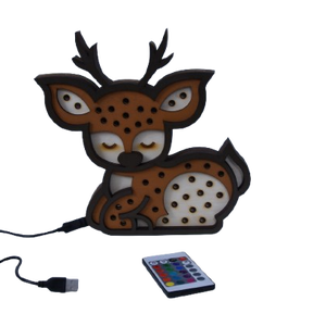  Gravírozott gyerek lámpa � Őzike - baba - mama - babaszoba dekoráció - éjszakai fény - Meska.hu