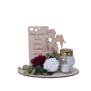 Gravírozott sírdísz � angyal - otthon & életmód - vallás - temetkezési tárgy - sírdísz, kegyeleti dísz - Meska.hu