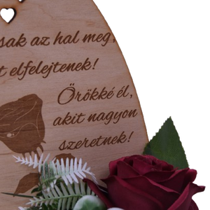 Gravírozott szív sírdísz - otthon & életmód - vallás - temetkezési tárgy - sírdísz, kegyeleti dísz - Meska.hu