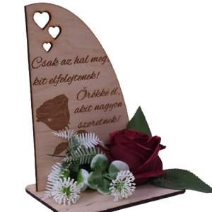 Gravírozott szív sírdísz - otthon & életmód - vallás - temetkezési tárgy - sírdísz, kegyeleti dísz - Meska.hu