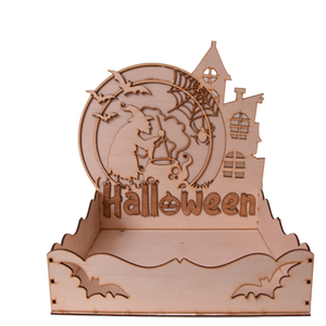 Gravírozott halloween cukorka kínáló - Meska.hu