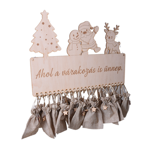 Adventi naptár � egyedi névvel felirattal - karácsony - adventi díszek - adventi naptár - Meska.hu