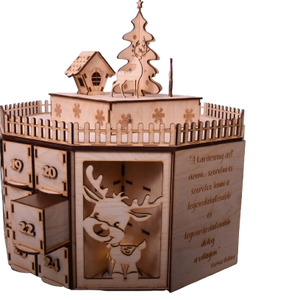 Gravírozott Adventi kalendárium � szánkós - karácsony - adventi díszek - adventi naptár - Meska.hu
