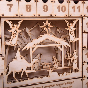 Gravírozott egyedi Adventi kalendárium � Betlehem - karácsony - adventi díszek - adventi naptár - Meska.hu