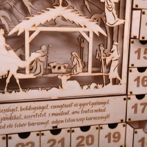 Gravírozott egyedi Adventi kalendárium � Betlehem - karácsony - adventi díszek - adventi naptár - Meska.hu