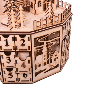 Gravírozott egyedi Adventi kalendárium � falu2 - karácsony - adventi díszek - adventi naptár - Meska.hu