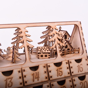 Gravírozott Téli tájképes adventi kalendárium - karácsony - adventi díszek - adventi naptár - Meska.hu