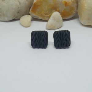 Kötött mintás bedugós fülbevaló , Ékszer, Fülbevaló, Klipsz, Ékszerkészítés, MESKA