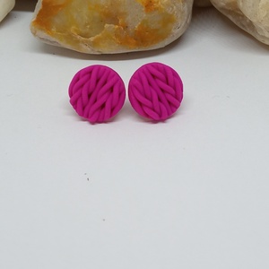 Kötött mintás bedugós fülbevaló , Ékszer, Fülbevaló, Klipsz, Ékszerkészítés, MESKA