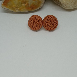 Kötött mintás bedugós fülbevaló , Ékszer, Fülbevaló, Klipsz, Ékszerkészítés, MESKA