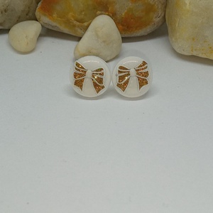 Karácsonyi mintás bedugós fülbevaló , Ékszer, Fülbevaló, Klipsz, Ékszerkészítés, MESKA