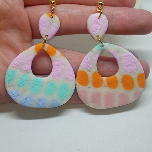 Óriás színes csepp, Ékszer, Fülbevaló, Lógó fülbevaló, Ékszerkészítés, MESKA