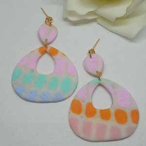 Óriás színes csepp - ékszer - fülbevaló - lógó fülbevaló - Meska.hu