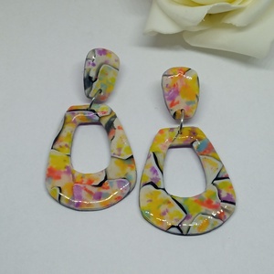 Cirmos,színes fülbevaló , Ékszer, Fülbevaló, Lógó fülbevaló, Ékszerkészítés, MESKA