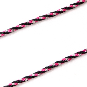 Fonott szemüvegzsinór fekete, magenta és szürke színben - ékszer - szemüveglánc - Meska.hu