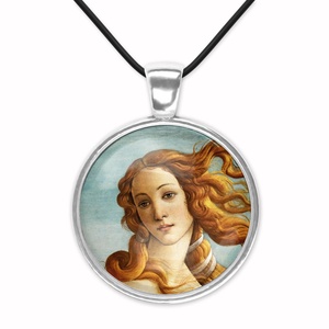 Üveglencsés medál Botticelli Vénuszával - ékszer - nyaklánc - medál - Meska.hu