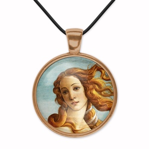 Üveglencsés medál Botticelli Vénuszával - ékszer - nyaklánc - medál - Meska.hu