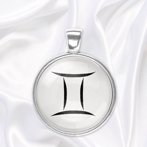 Ikrek csillagjegy - horoszkópos medál - ékszer - nyaklánc - medálos nyaklánc - Meska.hu