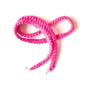 Magenta színű horgolt szemüvegzsinór, pamut szemüveglánc - ékszer - szemüveglánc - Meska.hu