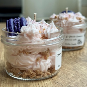 Caramel and Vanilla Macaron - kézműves szójagyertya 90 g - otthon & életmód - gyertya, illat, aroma - gyertya - Meska.hu