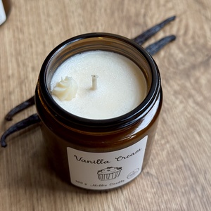 Vanilla Cream - kézműves szójagyertya 50/100 g - otthon & életmód - gyertya, illat, aroma - gyertya - Meska.hu