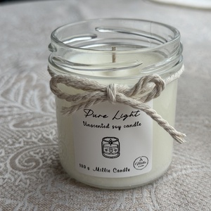 Pure Light illatmentes szójagyertya, Otthon & Életmód, Gyertya, illat, aroma, Gyertya, Gyertya-, mécseskészítés, MESKA