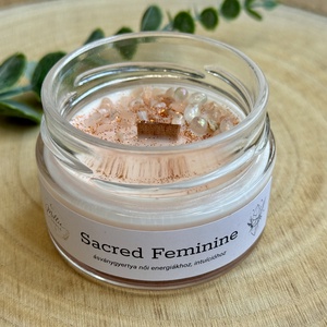 Sacred Feminine ásványgyertya, Otthon & Életmód, Gyertya, illat, aroma, Gyertya, Gyertya-, mécseskészítés, MESKA