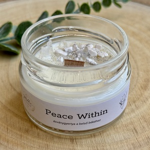 Peace Within ásványgyertya, Otthon & Életmód, Gyertya, illat, aroma, Gyertya, Gyertya-, mécseskészítés, MESKA