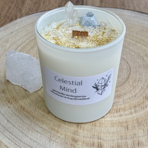 Celestial Mind spirituális ásványgyertya, Otthon & Életmód, Gyertya, illat, aroma, Gyertya, Gyertya-, mécseskészítés, MESKA