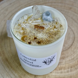 Celestial Mind spirituális ásványgyertya - otthon & életmód - gyertya, illat, aroma - gyertya - Meska.hu