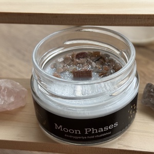 Moon Phases ásványgyertya, Otthon & Életmód, Gyertya, illat, aroma, Gyertya, Gyertya-, mécseskészítés, MESKA