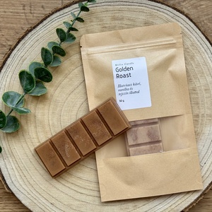 Golden Roast illatviasz, Otthon & Életmód, Gyertya, illat, aroma, Illatviasz, Gyertya-, mécseskészítés, Mintha egy hangulatos kávézó desszertpultja és a frissen főzött kávé illata találkozna egy csipetny..., MESKA