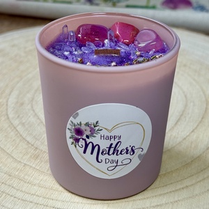 Happy Mother�s Day ásványgyertya, Otthon & Életmód, Gyertya, illat, aroma, Gyertya, Gyertya-, mécseskészítés, MESKA