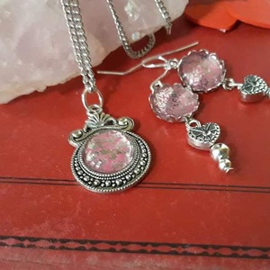 Rózsaszín fény  - ékszer - ékszerszett - Meska.hu