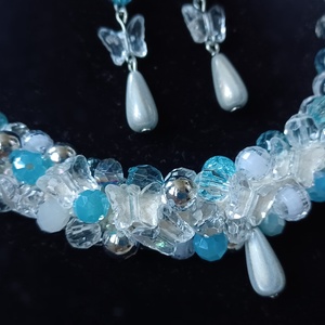 Fagyos pillangók - ékszer - ékszerszett - Meska.hu