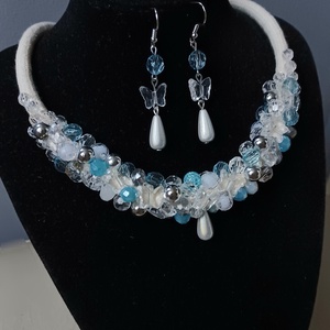 Fagyos pillangók - ékszer - ékszerszett - Meska.hu