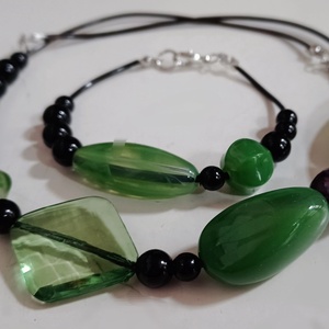 minimál zöldben - ékszer - ékszerszett - Meska.hu