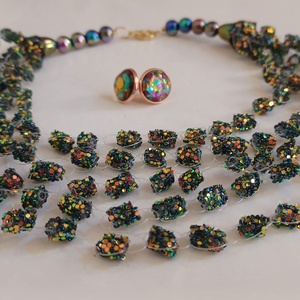 bronz csillaghullás - ékszer - ékszerszett - Meska.hu