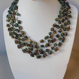 bronz csillaghullás, Ékszer, Ékszerszett, Horgolás, MESKA