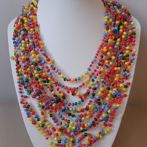 sziporka, Ékszer, Nyaklánc, Gyöngyös nyaklánc, Gyöngyfűzés, gyöngyhímzés, MESKA