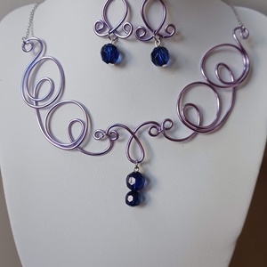 Tekertem lilás - ékszer - ékszerszett - Meska.hu